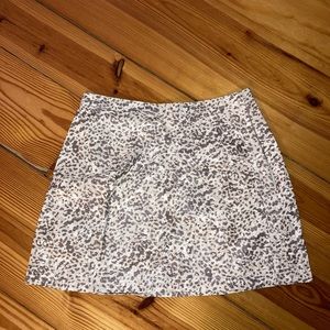 Free People vegan leather cheetah mini skirt